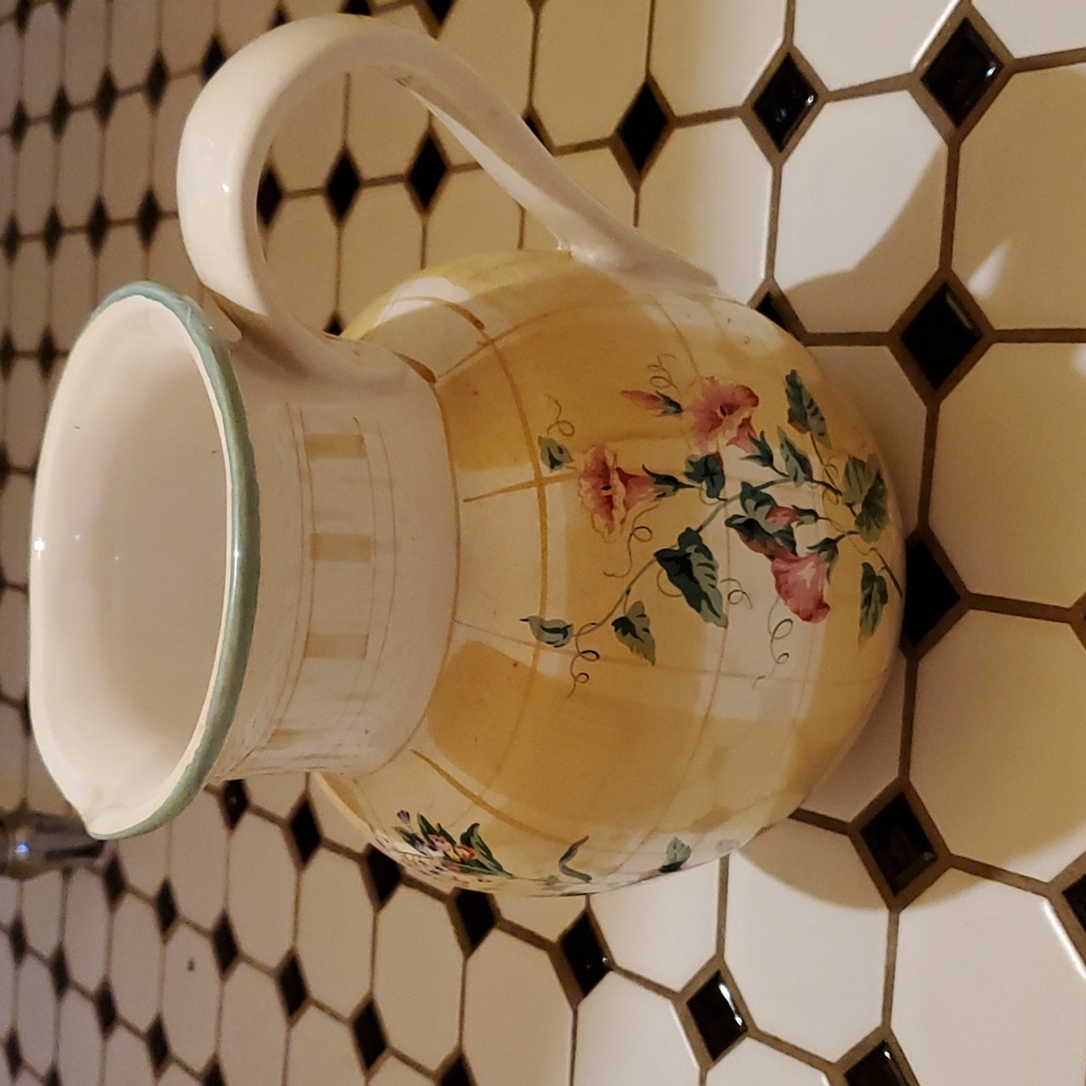 Hand painted water pitcher/jug